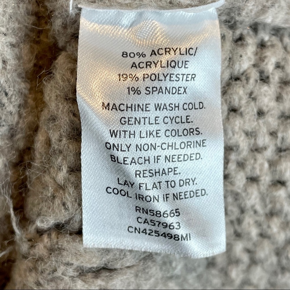 NWT CASLON Taupe Chunky Turtle Neck Sweater Size M - Picture 10 of 10